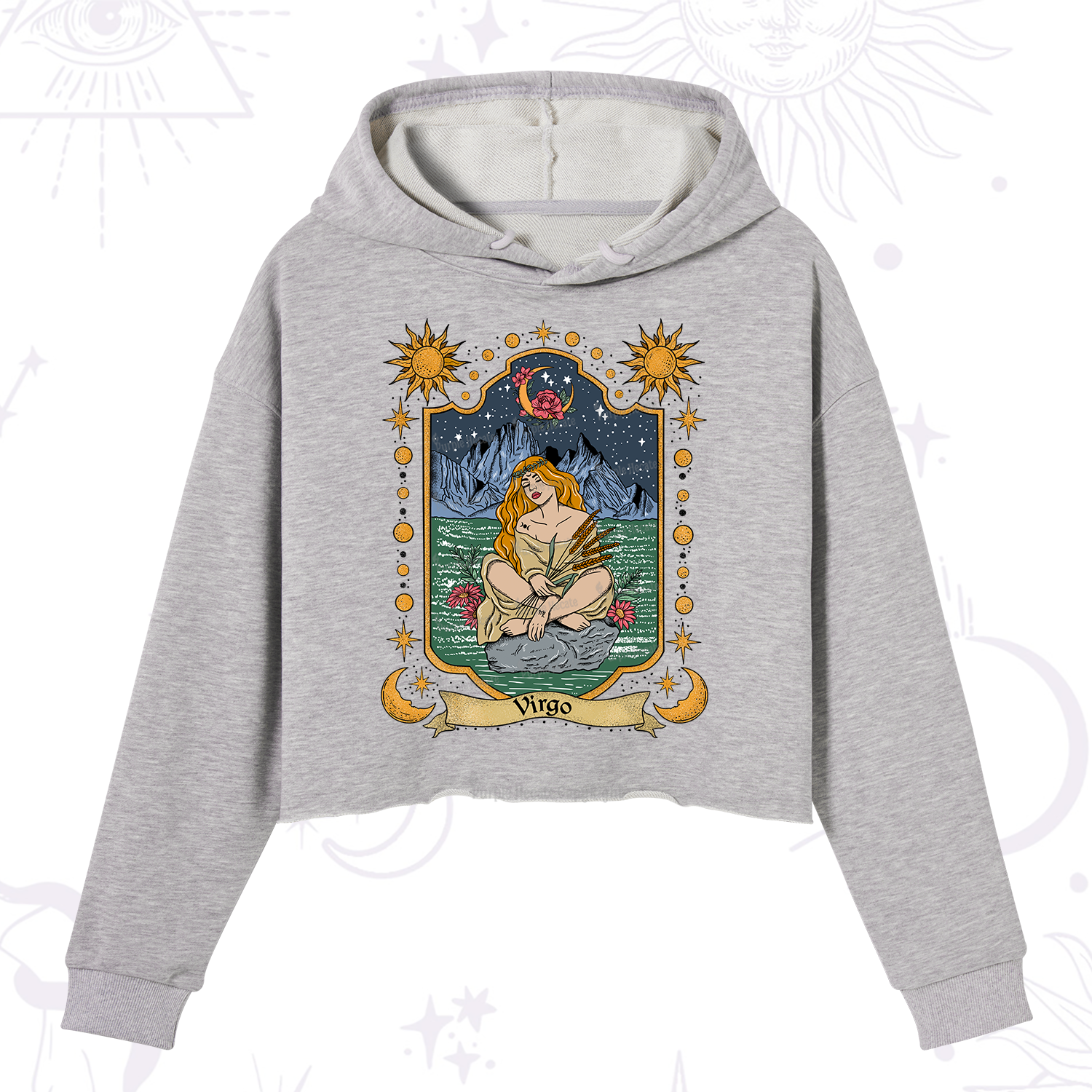 Purplehecate Virgo Zodiac Crop Hoodie