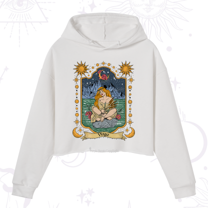 Purplehecate Virgo Zodiac Crop Hoodie