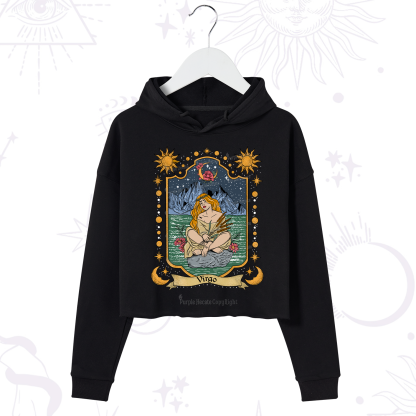 Purplehecate Virgo Zodiac Crop Hoodie
