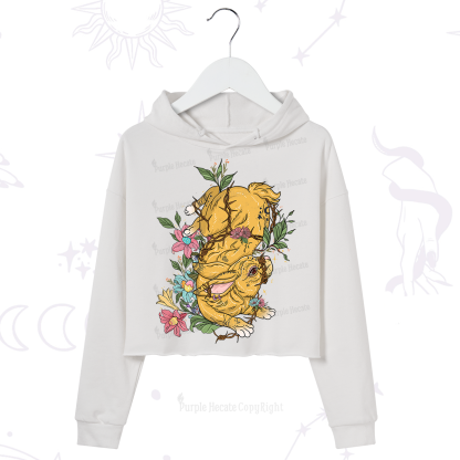 Purplehecate Thorn Bunny Easter Crop Hoodie