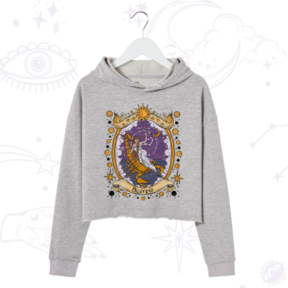 Purplehecate Celestial Scorpio Zodiac Crop Hoodie