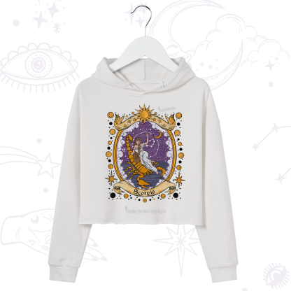 Purplehecate Celestial Scorpio Zodiac Crop Hoodie
