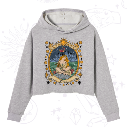Purplehecate Celestial Virgo Zodiac Crop Hoodie