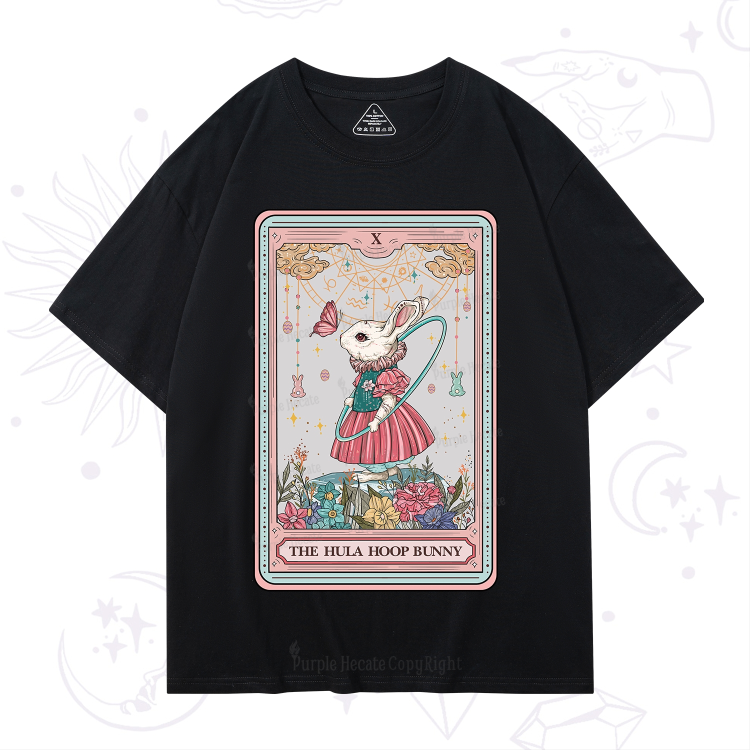 Purplehecate The Hula Hoop Bunny Tarot T-Shirt