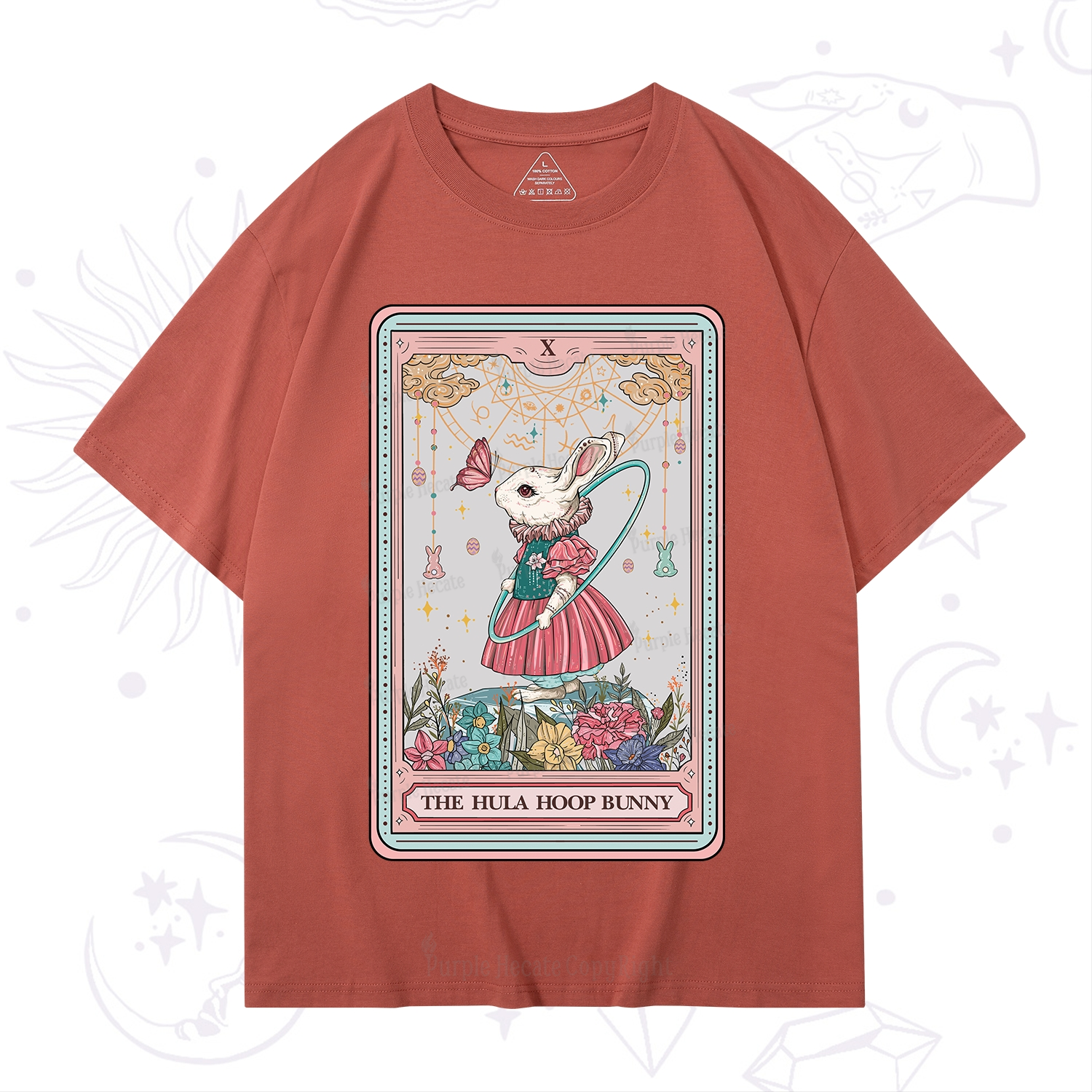 Purplehecate The Hula Hoop Bunny Tarot T-Shirt