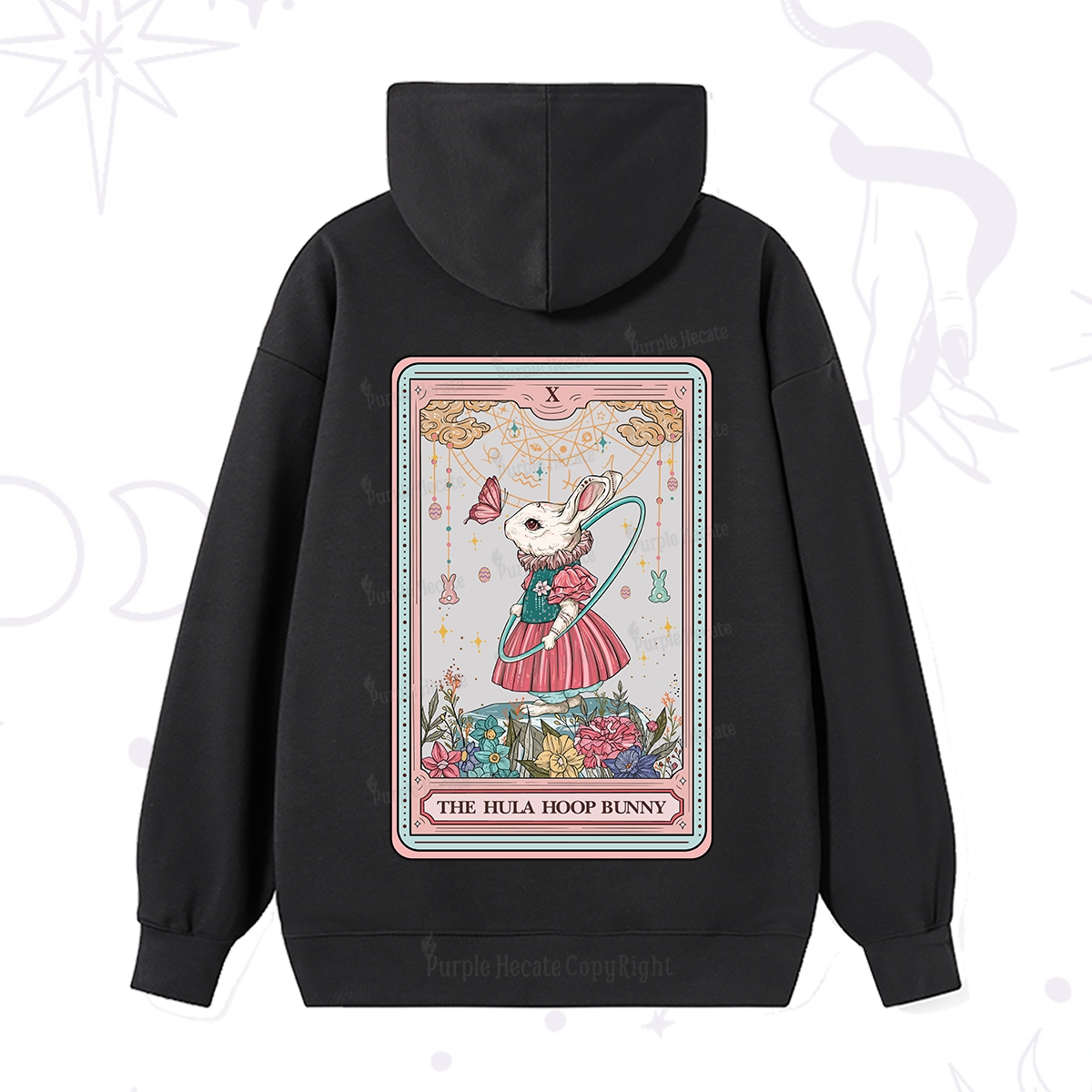 Purplehecate The Hula Hoop Bunny Tarot Hoodie