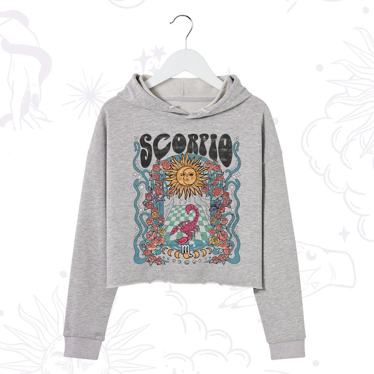 Purplehecate Scorpio Spirit Zodiac Crop Hoodie