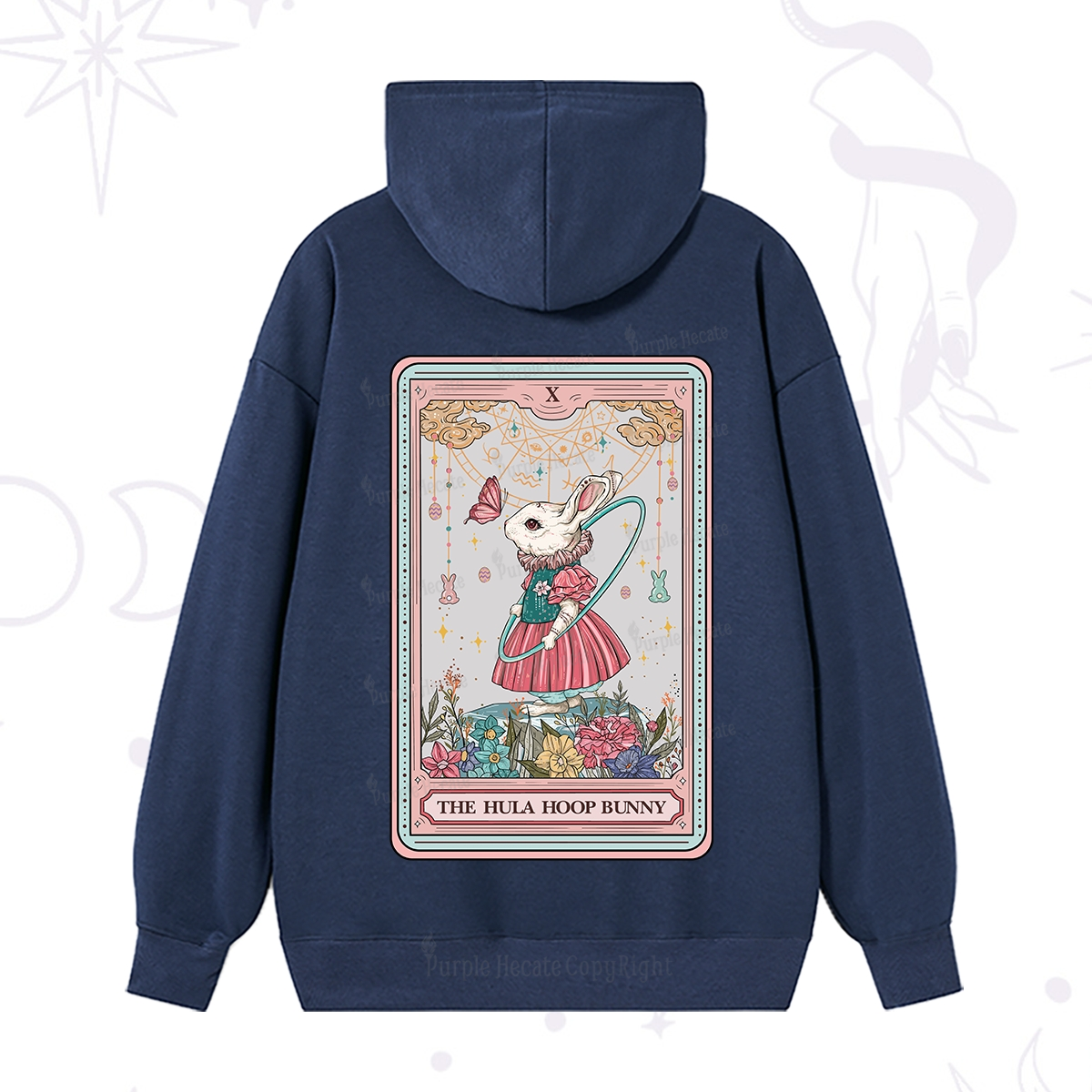 Purplehecate The Hula Hoop Bunny Tarot Hoodie