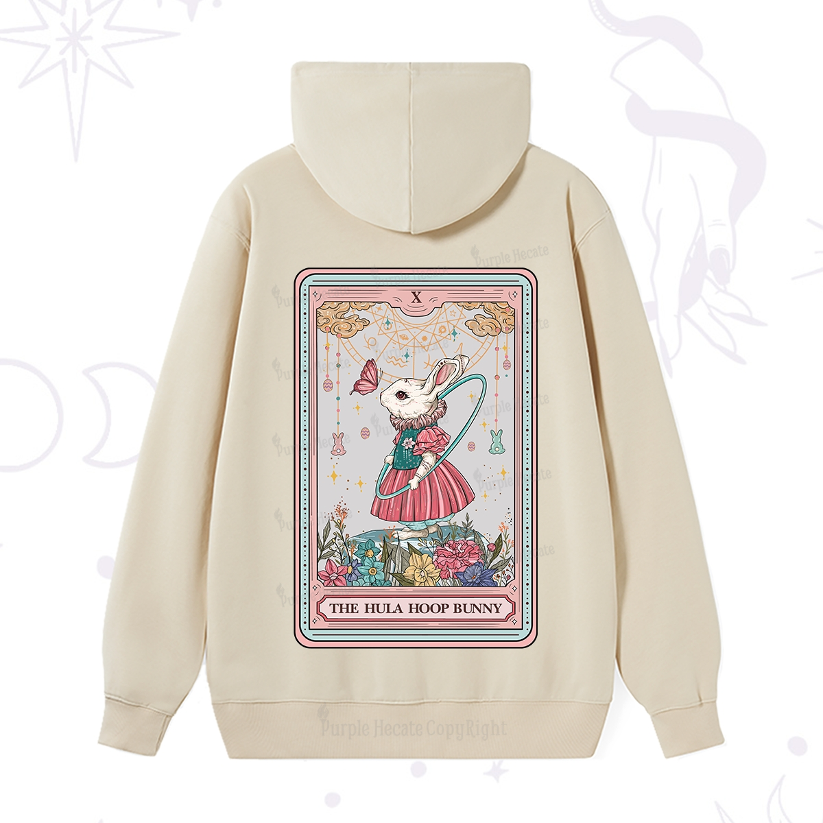 Purplehecate The Hula Hoop Bunny Tarot Hoodie