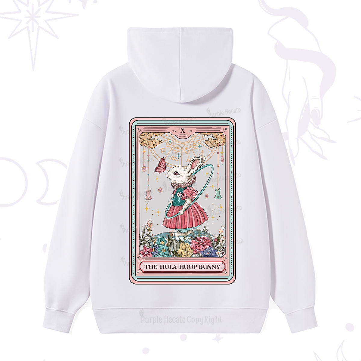 Purplehecate The Hula Hoop Bunny Tarot Hoodie