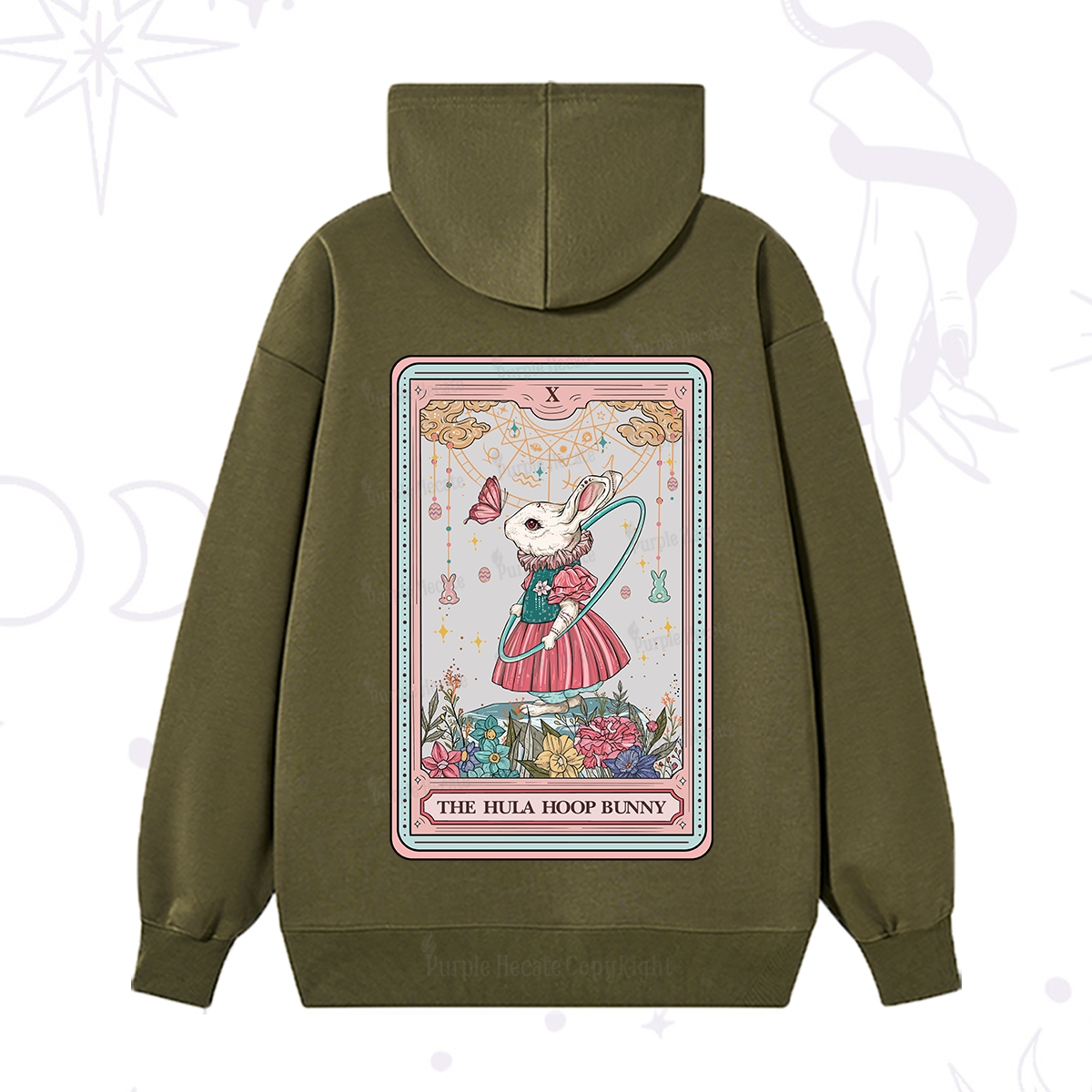 Purplehecate The Hula Hoop Bunny Tarot Hoodie