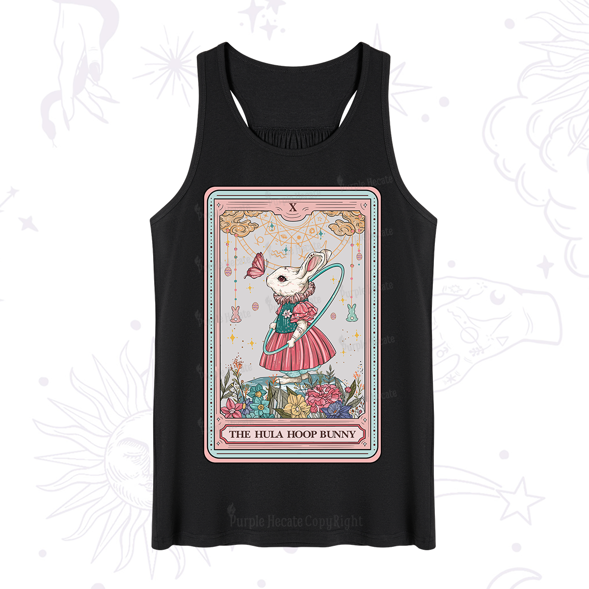 Purplehecate The Hula Hoop Bunny Tarot Tank