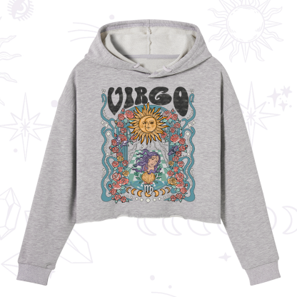 Purplehecate Virgo Spirit Zodiac Crop Hoodie