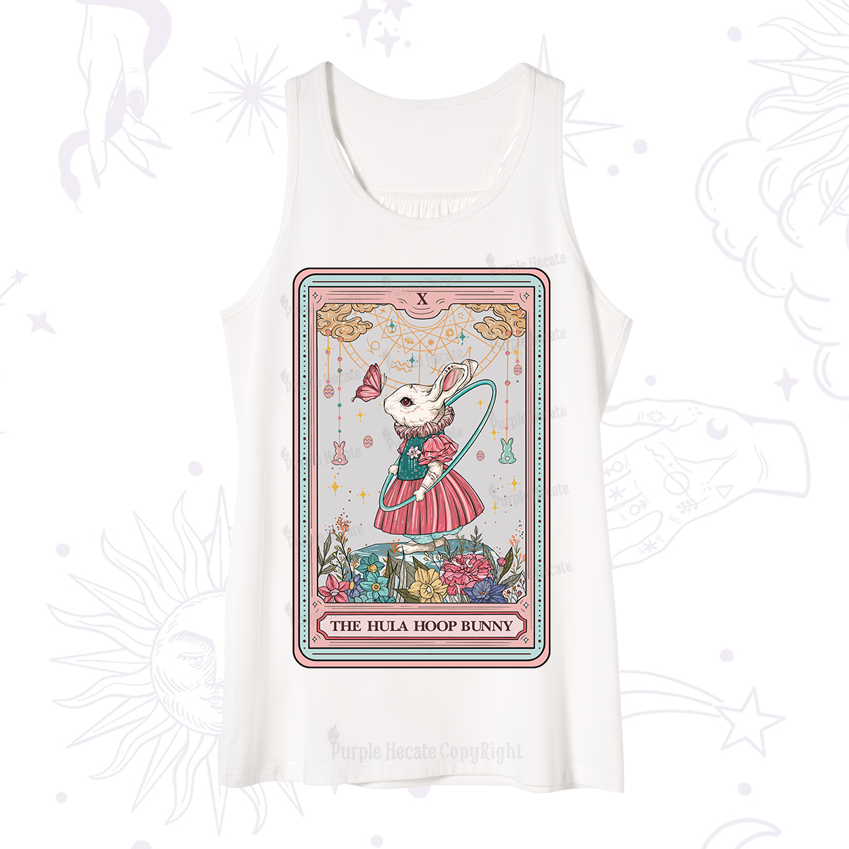 Purplehecate The Hula Hoop Bunny Tarot Tank
