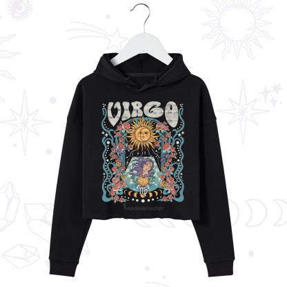 Purplehecate Virgo Spirit Zodiac Crop Hoodie
