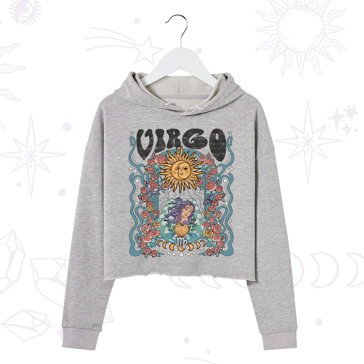 Purplehecate Virgo Spirit Zodiac Crop Hoodie