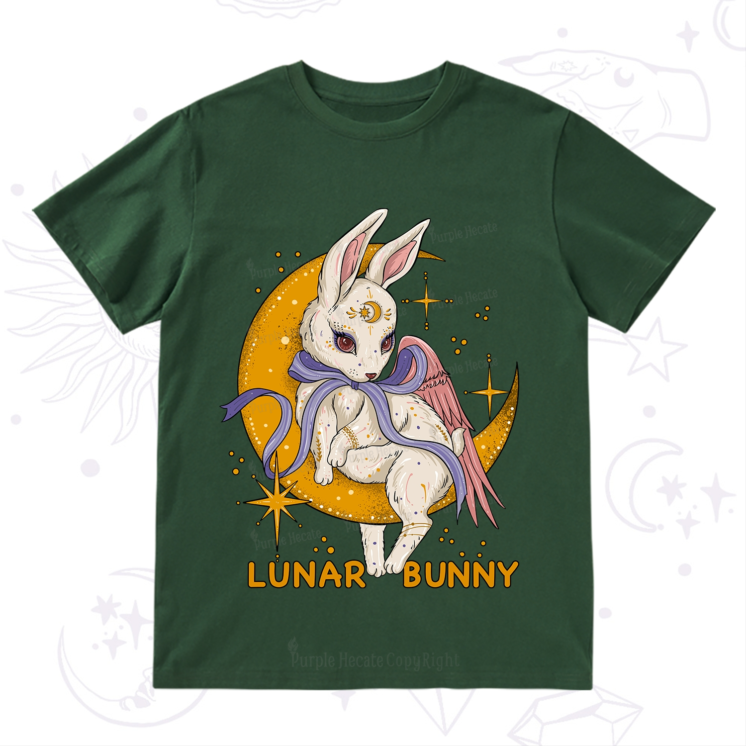 Purplehecate Lunar Bunny Easter T-Shirt