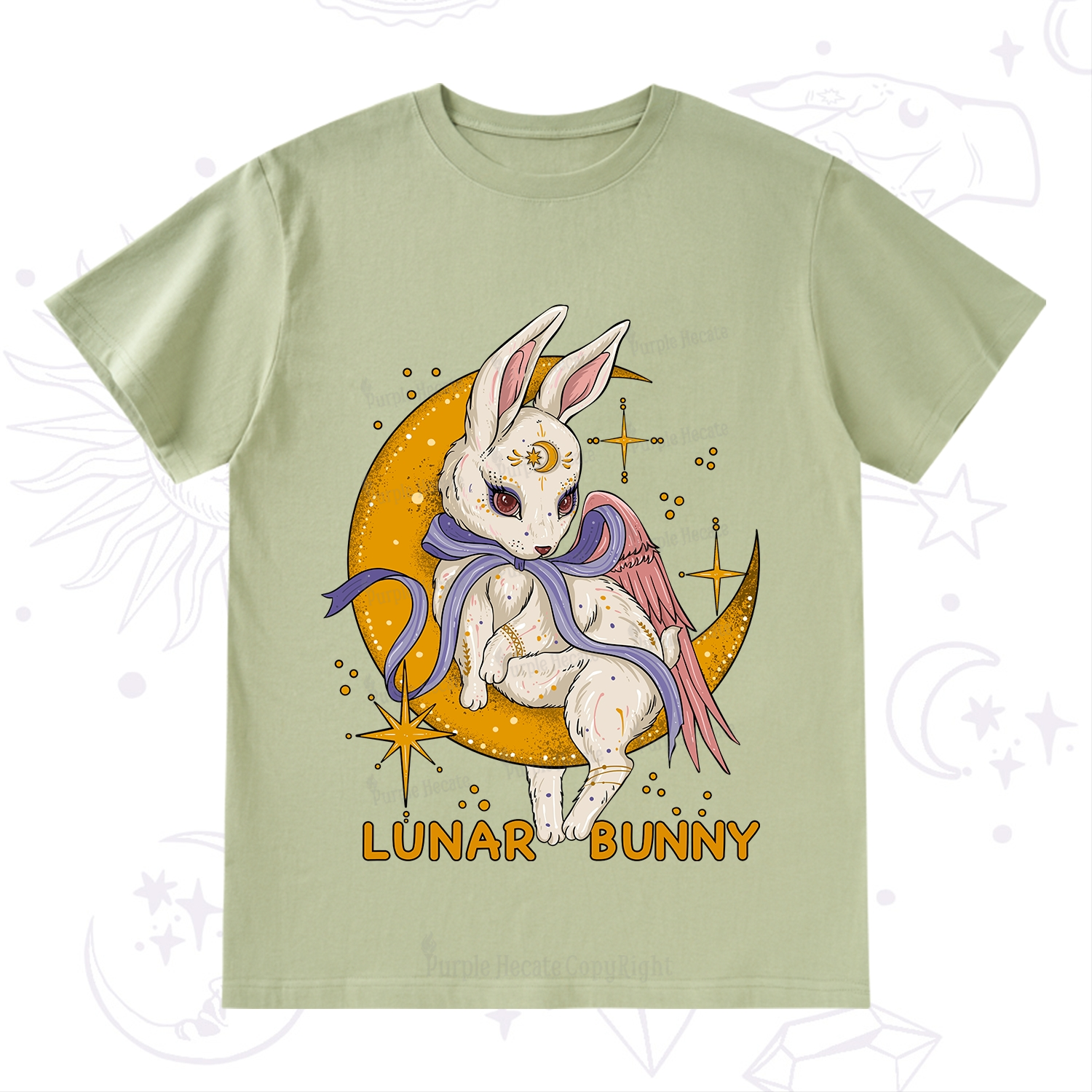 Purplehecate Lunar Bunny Easter T-Shirt