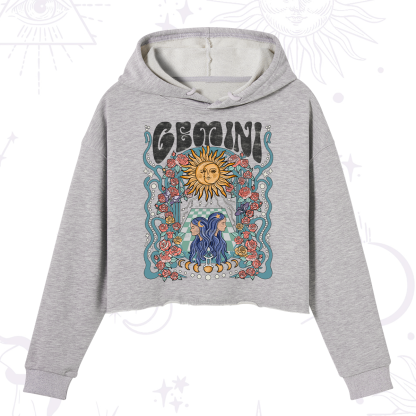 Purplehecate Gemini Spirit Zodiac Crop Hoodie