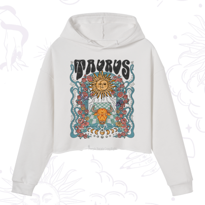 Purplehecate Taurus Spirit Zodiac Crop Hoodie
