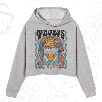 Purplehecate Taurus Spirit Zodiac Crop Hoodie