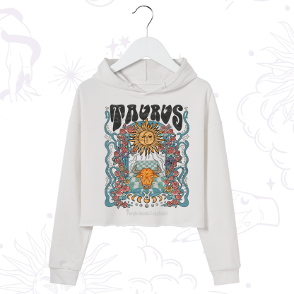 Purplehecate Taurus Spirit Zodiac Crop Hoodie