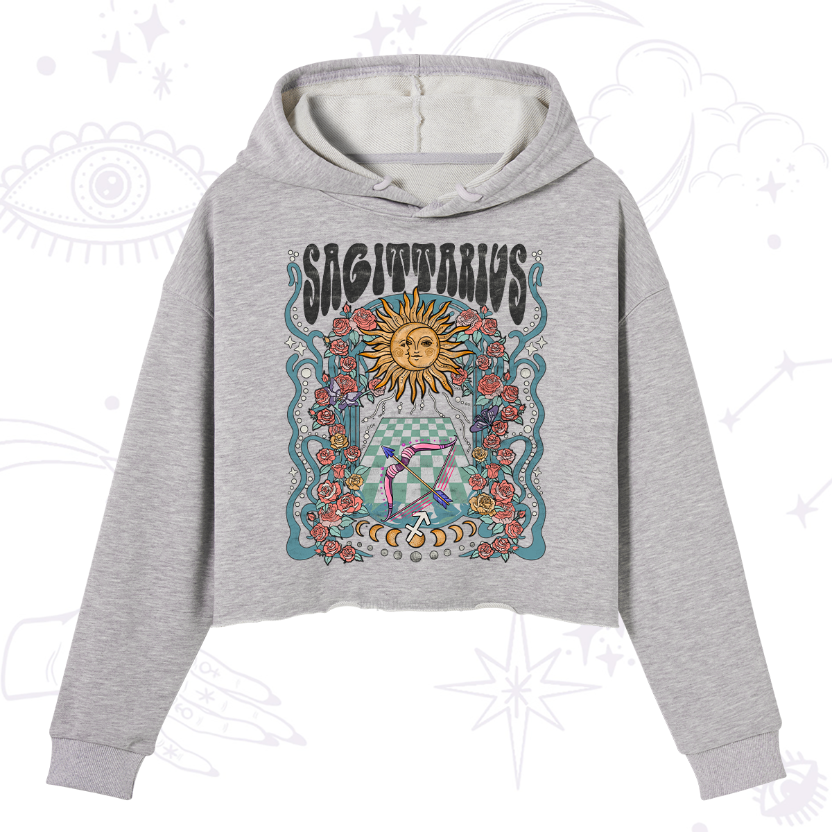 Purplehecate Sagittarius Spirit Zodiac Crop Hoodie