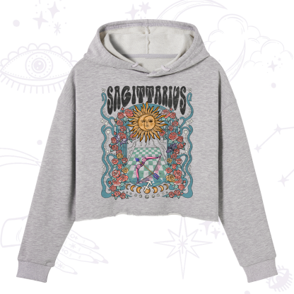 Purplehecate Sagittarius Spirit Zodiac Crop Hoodie