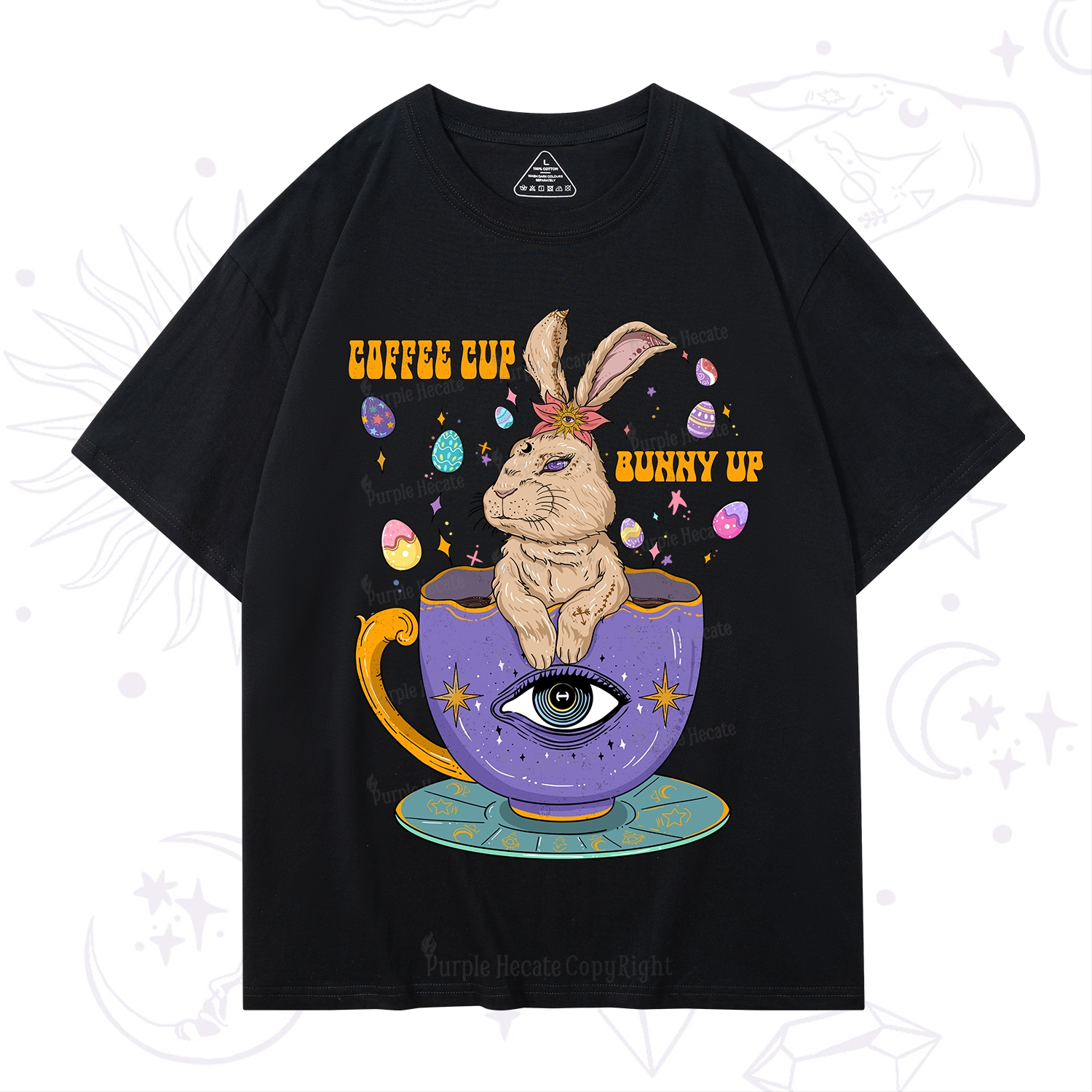 Purplehecate Coffee Cup Bunny Up T-Shirt
