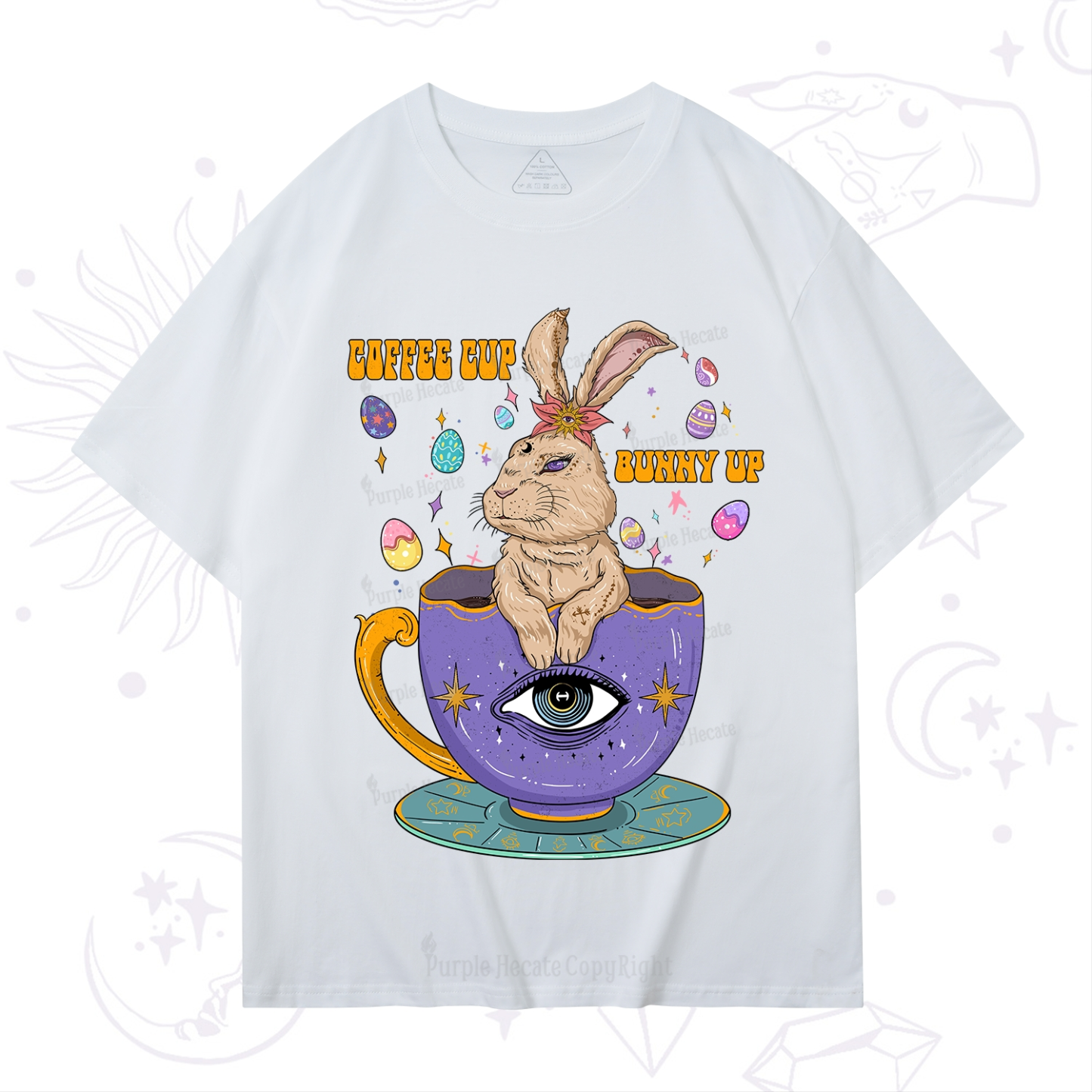 Purplehecate Coffee Cup Bunny Up T-Shirt