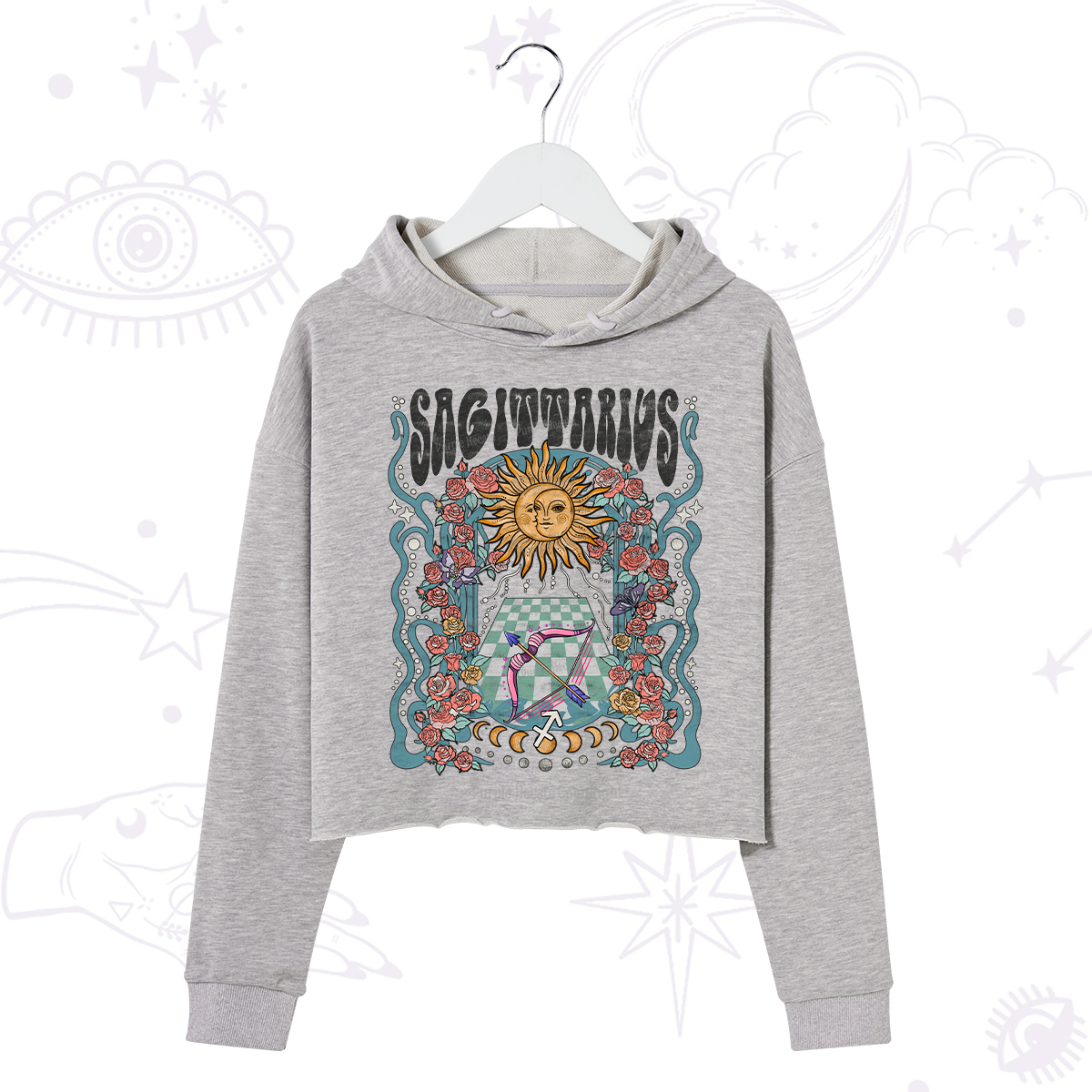 Purplehecate Sagittarius Spirit Zodiac Crop Hoodie
