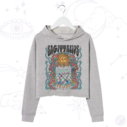 Purplehecate Sagittarius Spirit Zodiac Crop Hoodie