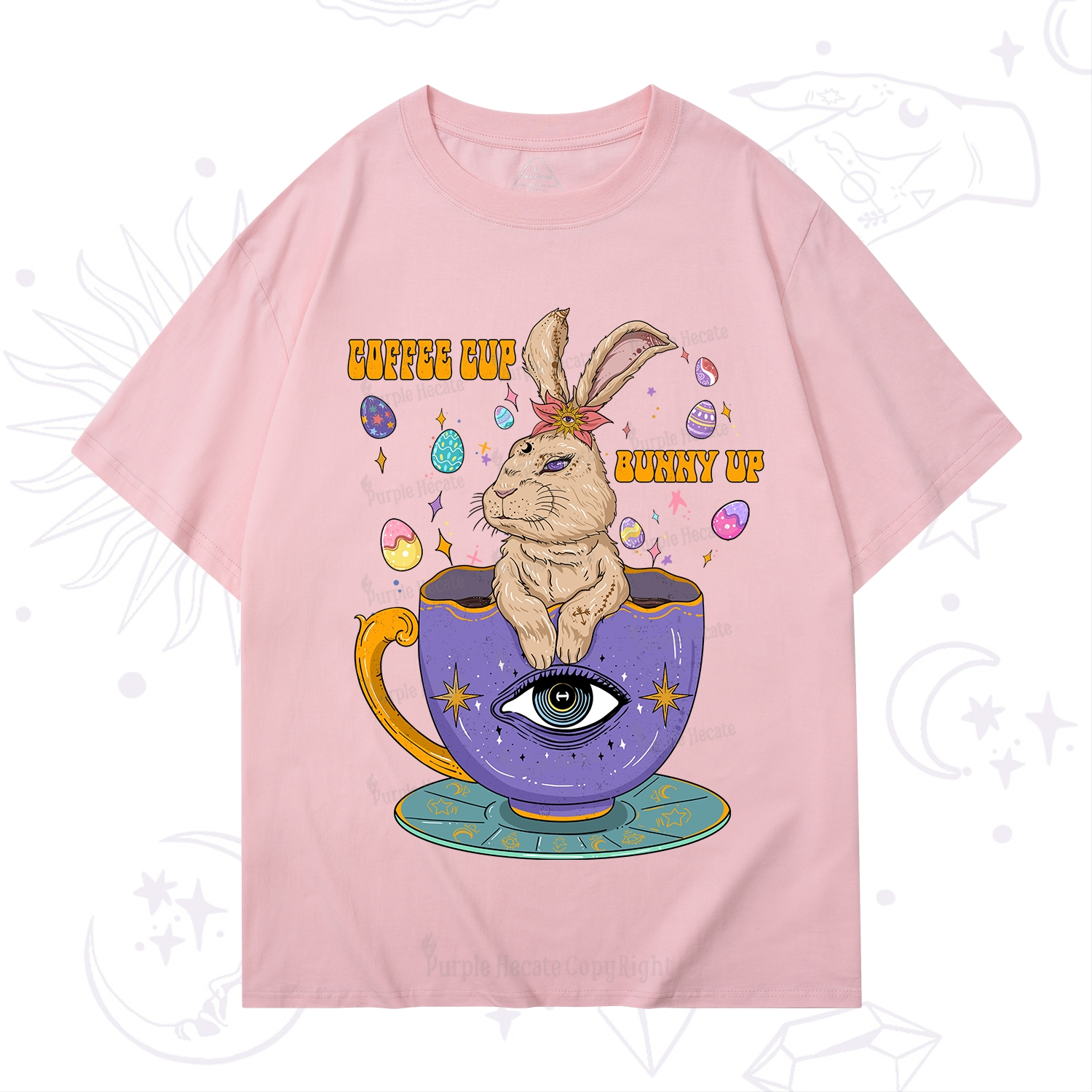 Purplehecate Coffee Cup Bunny Up T-Shirt