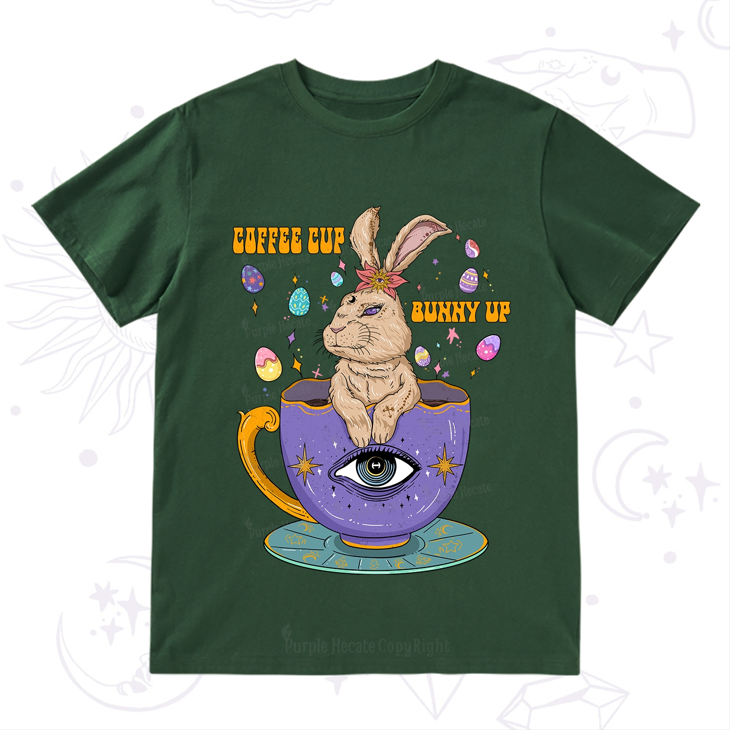 Purplehecate Coffee Cup Bunny Up T-Shirt
