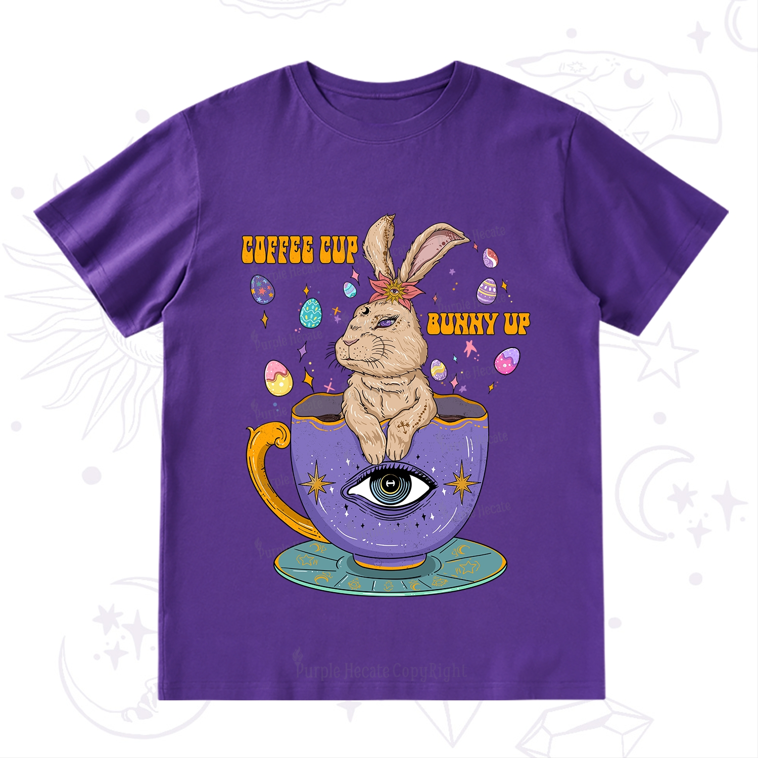 Purplehecate Coffee Cup Bunny Up T-Shirt