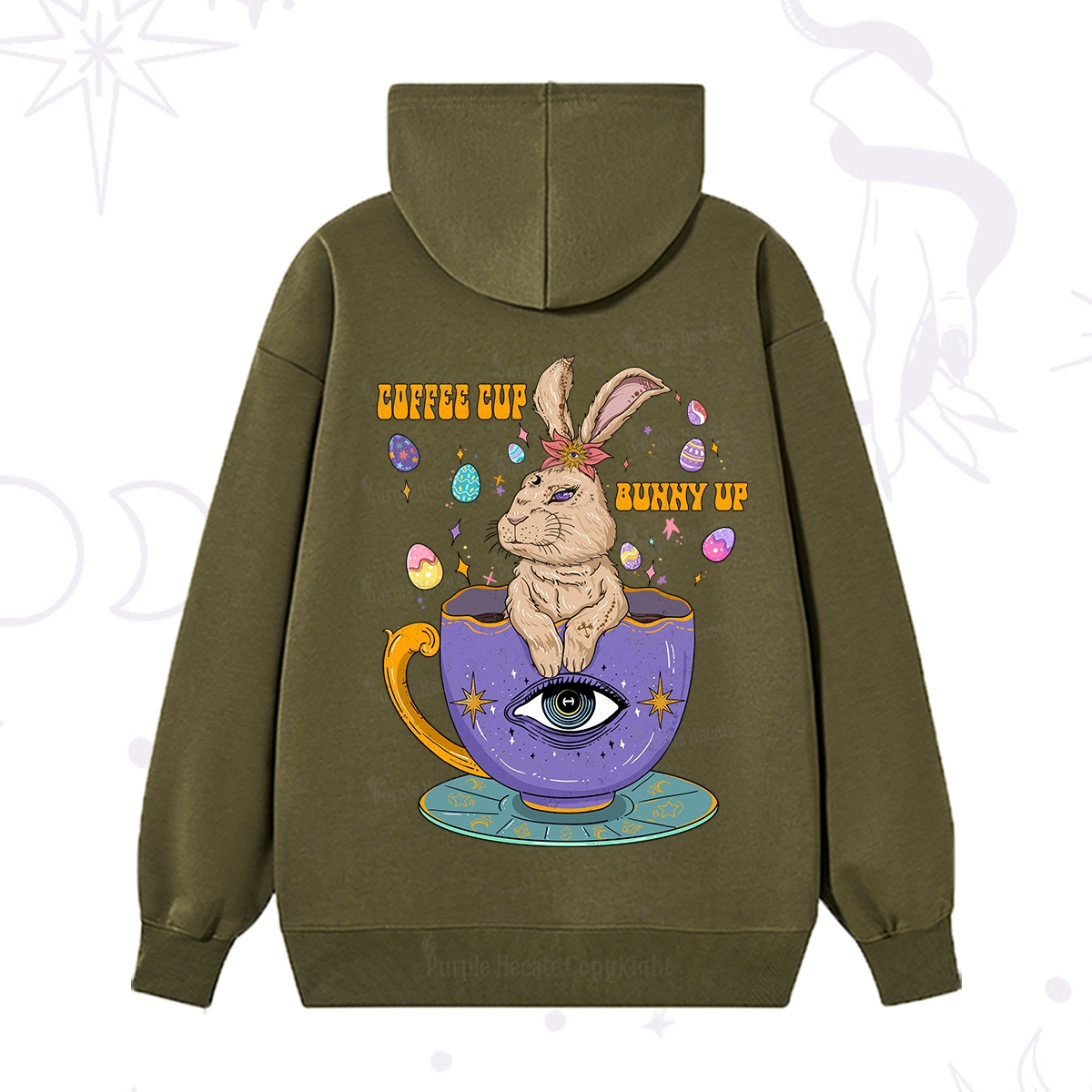 Purplehecate Coffee Cup Bunny Up Hoodie