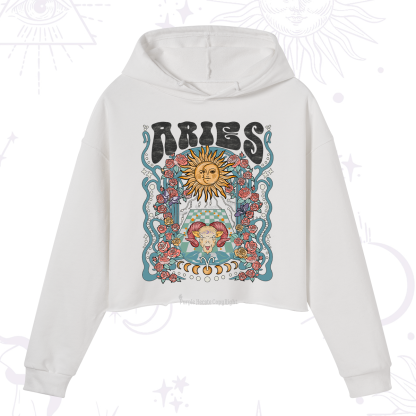 Purplehecate Aries Spirit Zodiac Crop Hoodie