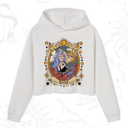 Purplehecate Scorpio Radiance Zodiac Crop Hoodie
