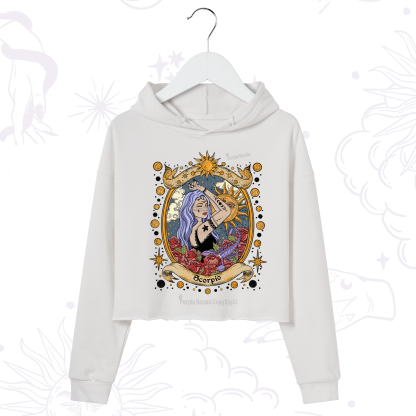 Purplehecate Scorpio Radiance Zodiac Crop Hoodie