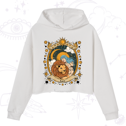 Purplehecate Leo Radiance Zodiac Crop Hoodie