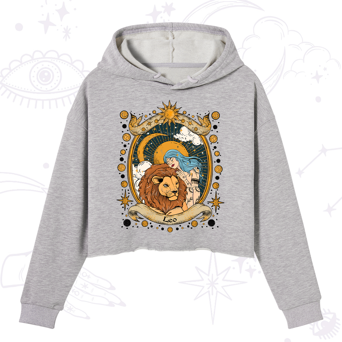 Purplehecate Leo Radiance Zodiac Crop Hoodie