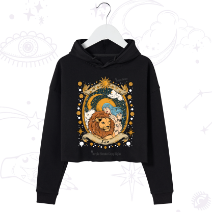 Purplehecate Leo Radiance Zodiac Crop Hoodie