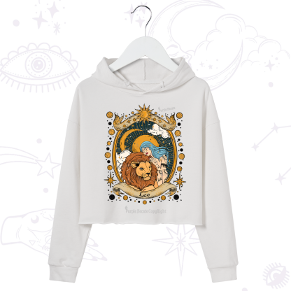Purplehecate Leo Radiance Zodiac Crop Hoodie