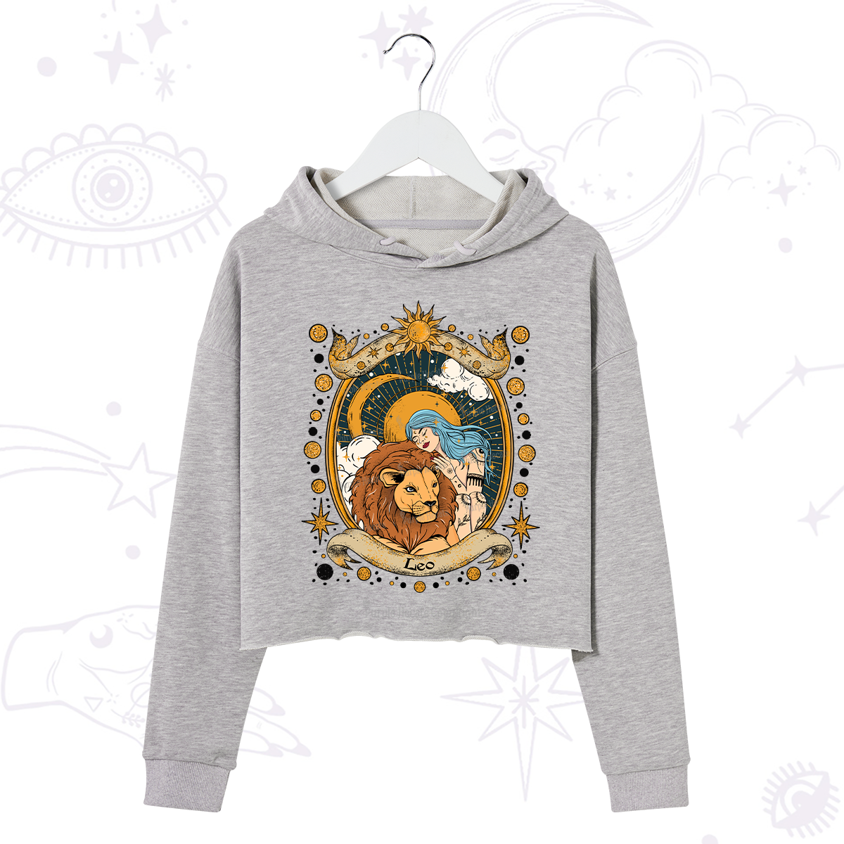 Purplehecate Leo Radiance Zodiac Crop Hoodie