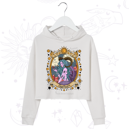 Purplehecate Capricorn Radiance Zodiac Crop Hoodie