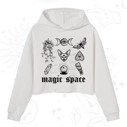 Purplehecate Magic Space Crop Hoodie