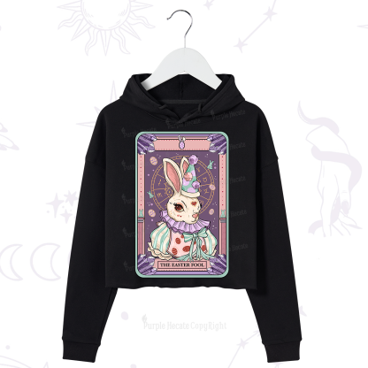Purplehecate The Easter Fool Tarot Crop Hoodie