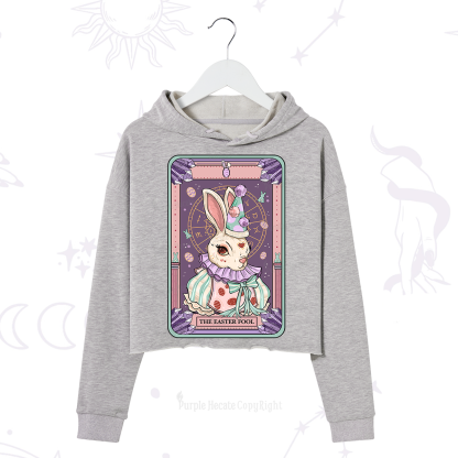 Purplehecate The Easter Fool Tarot Crop Hoodie