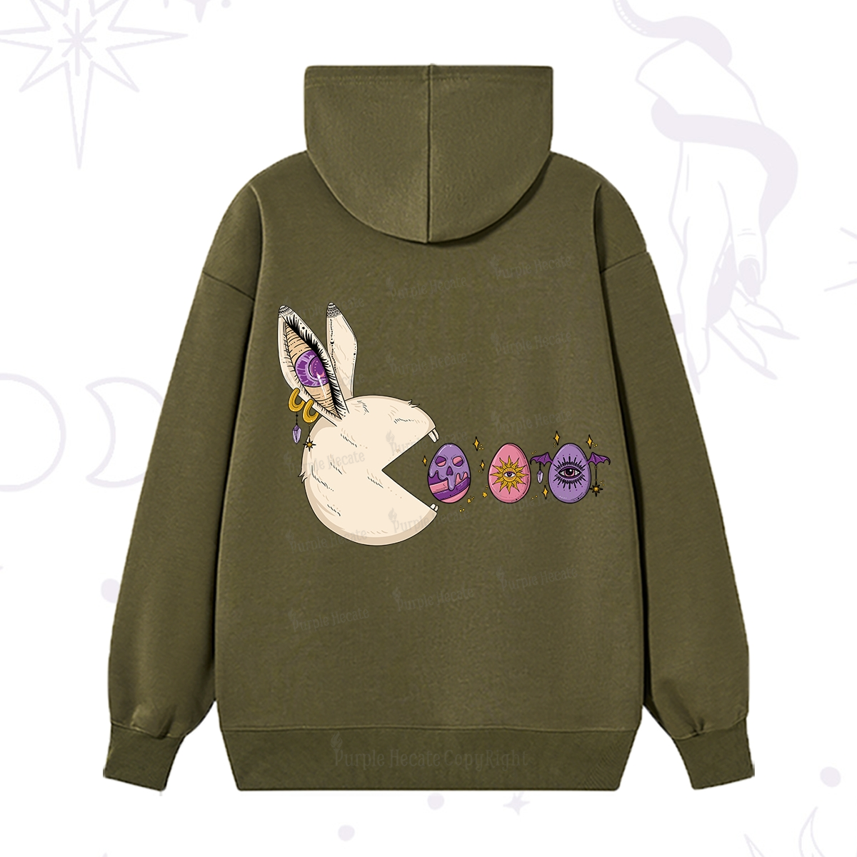 Purplehecate Egg Hunter Bunny Easter Hoodie
