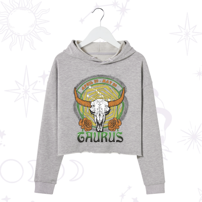 Purplehecate Taurus Crew Zodiac Crop Hoodie